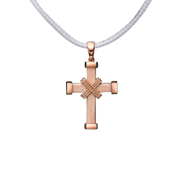 The Eternity Minimalist Vermeil Cross - Rose gold - Small