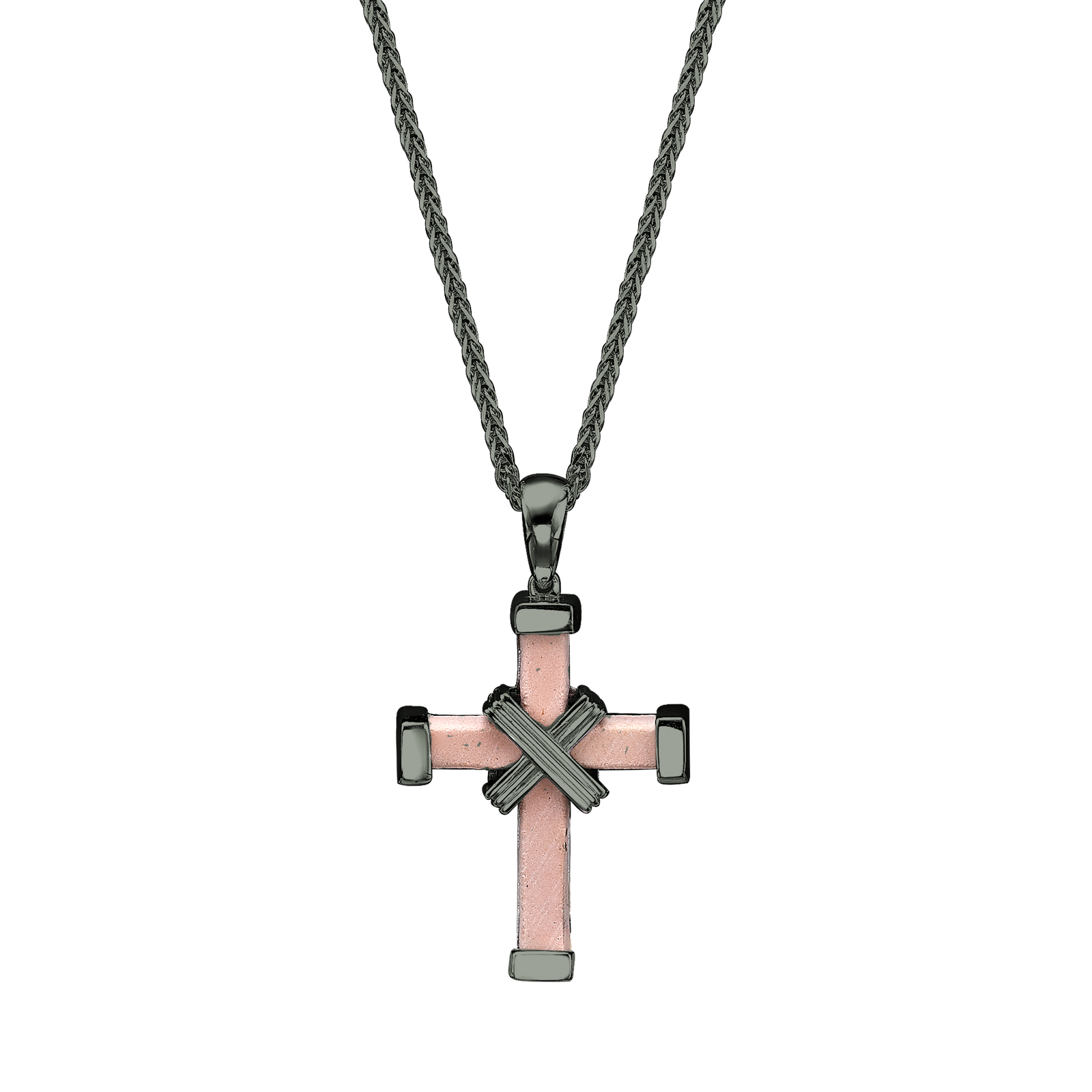 The Eternity Minimalist Cross Black gold Small – Holy Land