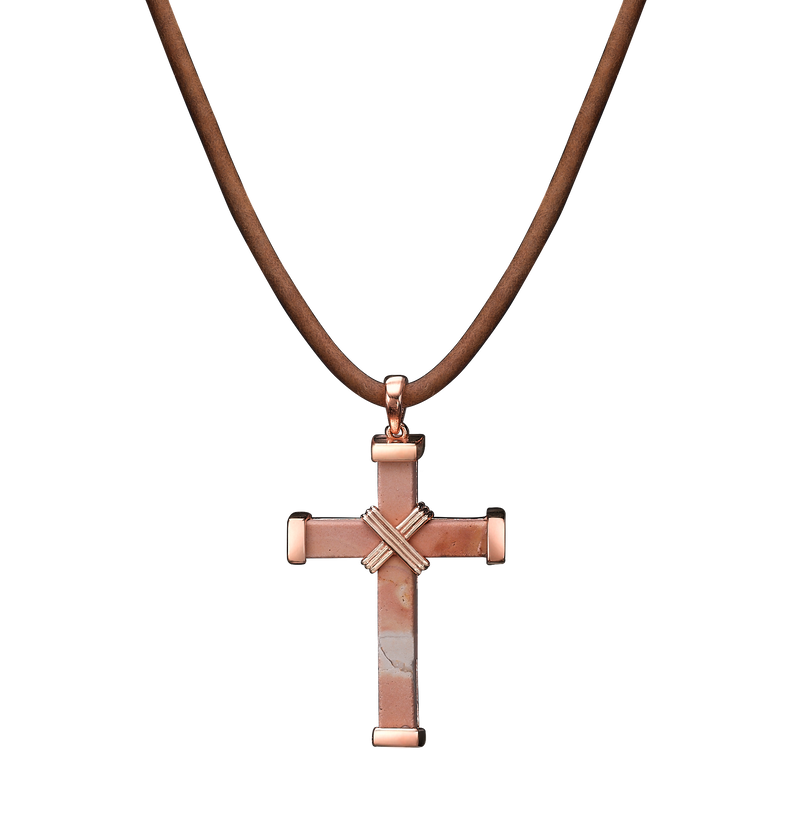 The Eternity Minimalist Vermeil Cross - Rose gold - Medium
