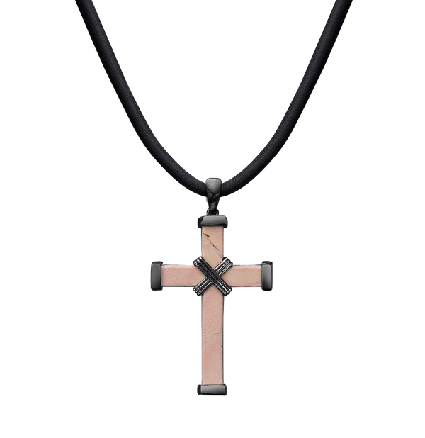The Eternity Minimalist Vermeil Cross - Black gold - Medium