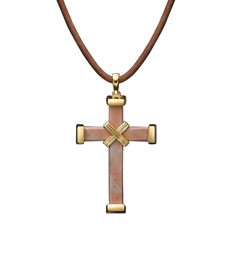 The Eternity Minimalist Vermeil Cross - Yellow gold - Medium