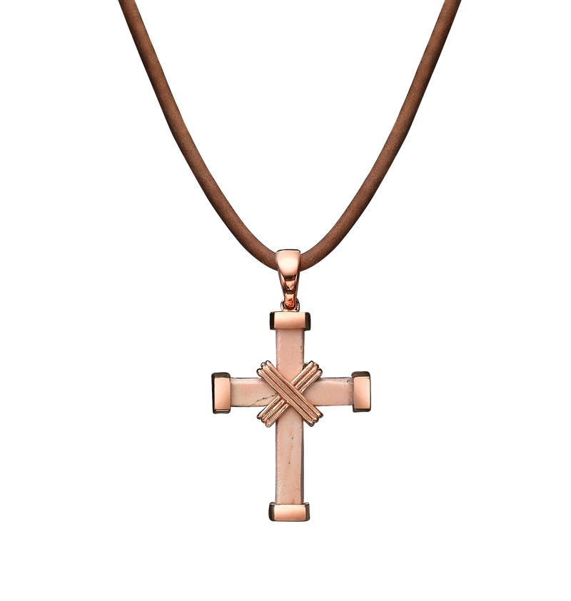 The Eternity Minimalist Vermeil Cross - Rose gold - Small