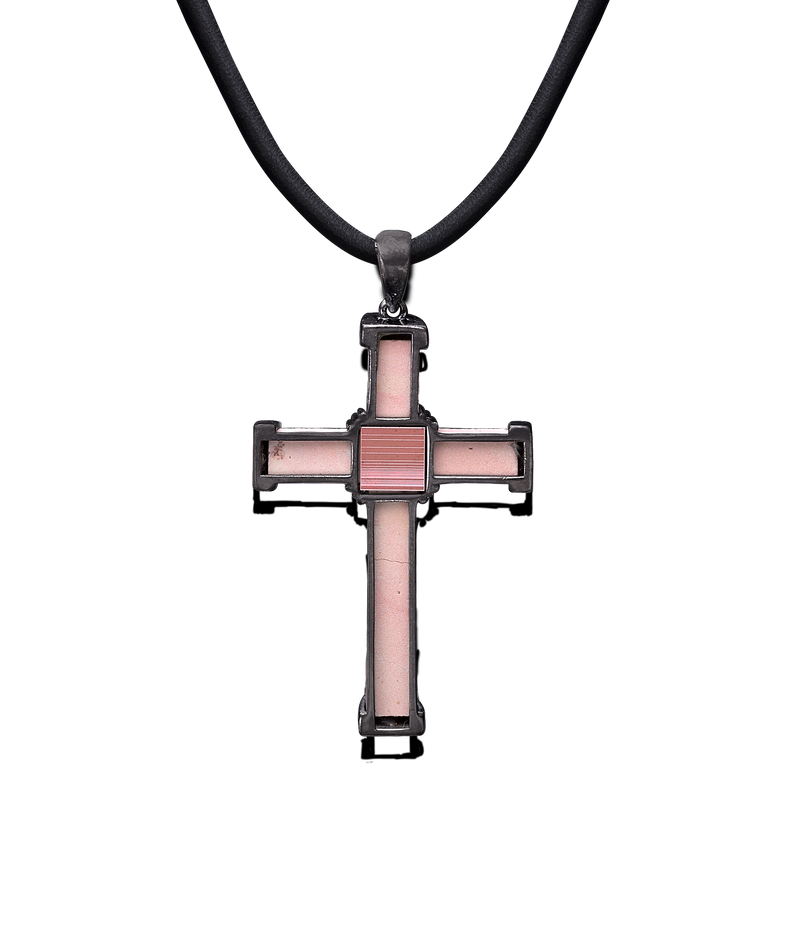 The Eternity Minimalist Vermeil Cross - Black gold - Medium