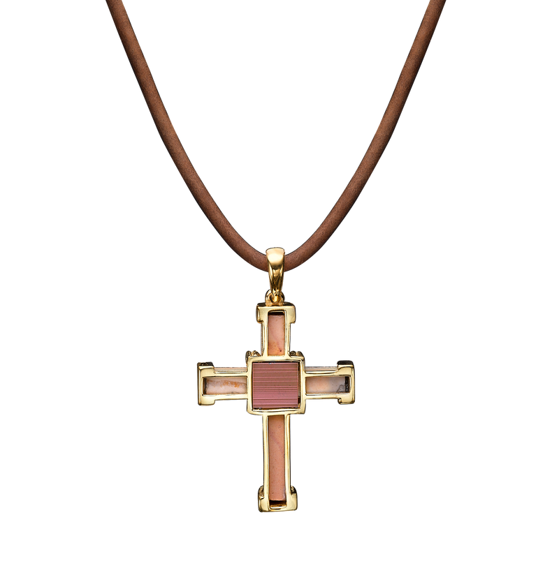 The Eternity Minimalist Vermeil Cross - Yellow gold - Small