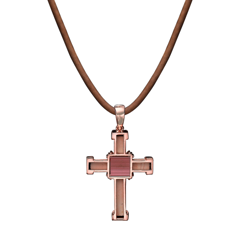 The Eternity Minimalist Vermeil Cross - Rose gold - Small
