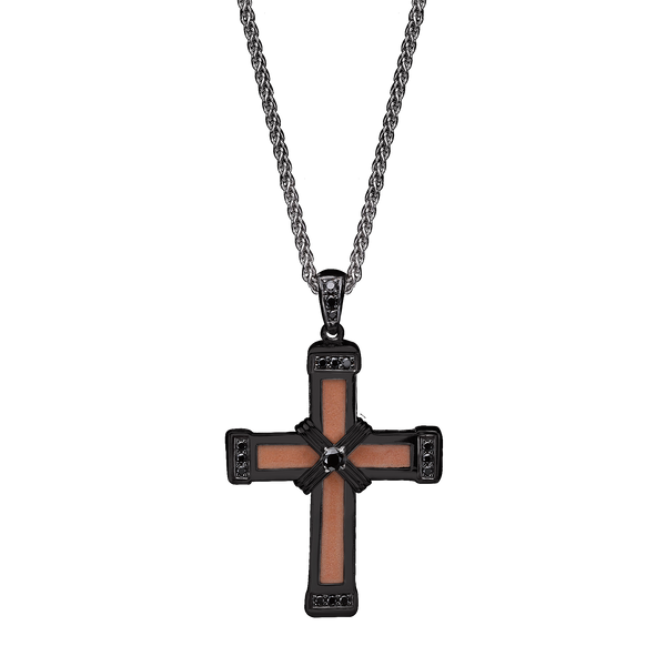 The Eternity Classic Cross - Black Gold - Black Diamonds - Small