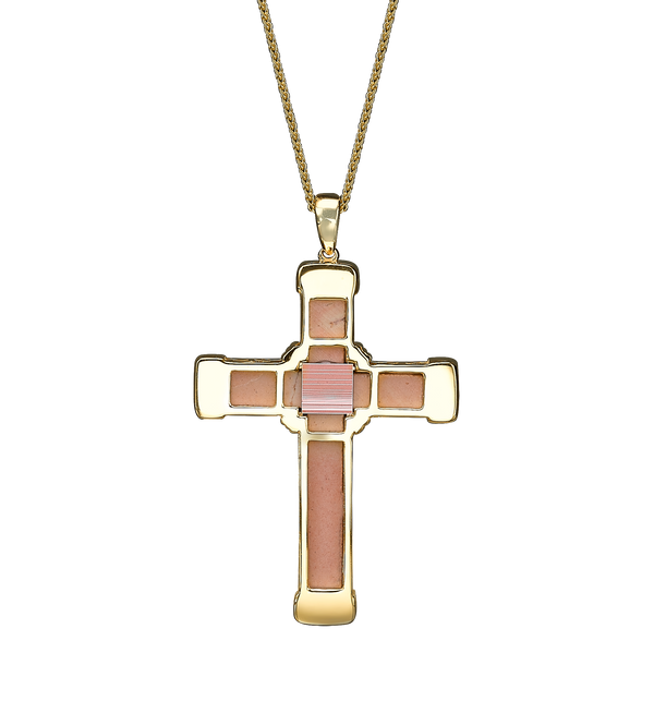 The Eternity Classic Cross - Yellow Gold - White Diamonds - Medium