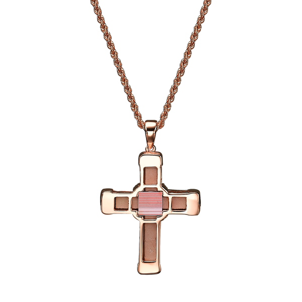 The Eternity Classic Vermeil Cross - Rose Gold - White Diamonds - Small