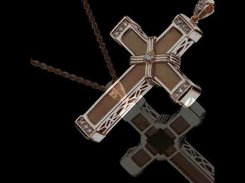 The Eternity Classic Cross - White Gold - White Diamonds - Medium