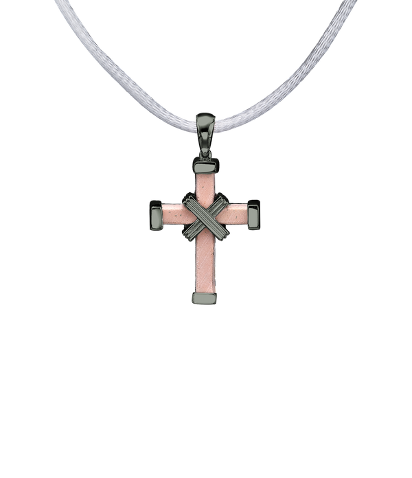 The Eternity Minimalist Vermeil Cross - Black gold - Small