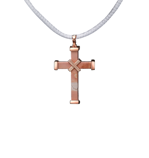 The Eternity Minimalist Vermeil Cross - Rose gold - Medium